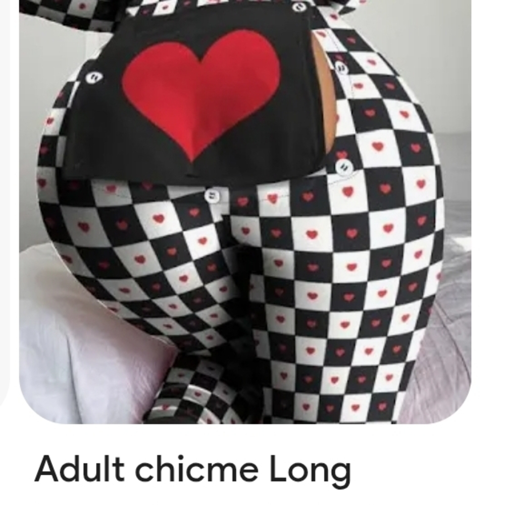 Heart Patterned Onesie Pajamas